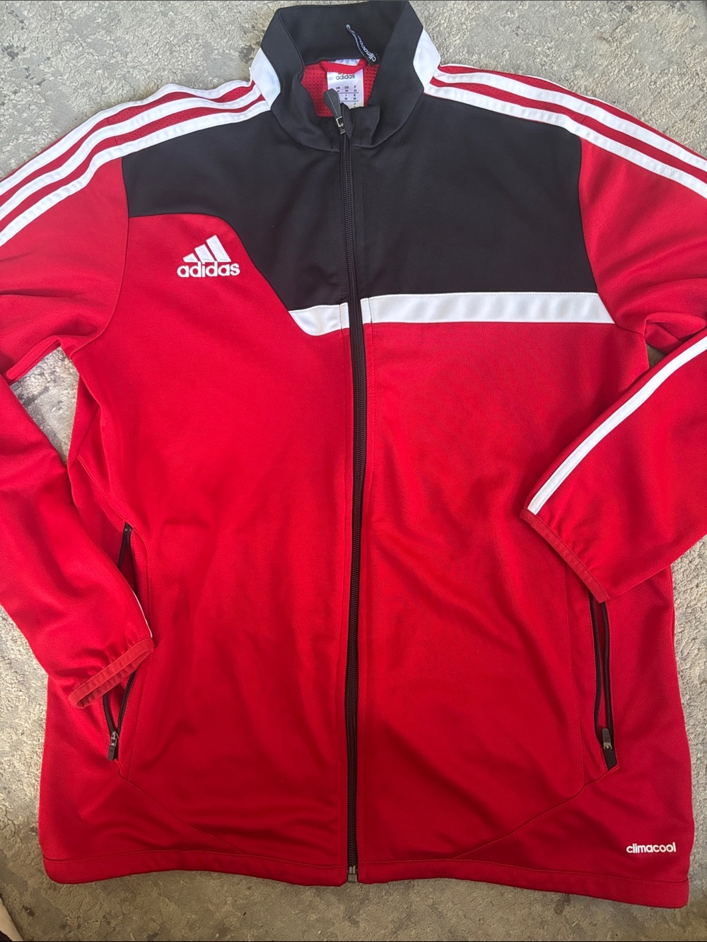 adidas Red & Black Men's Full-Zip Performance Jacket